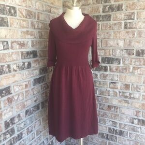 Evan-Picone Cowl Neck Long Sleeves Sweater Dress